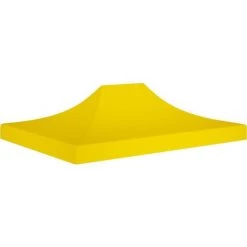 Topdeal Toit De Tente De Réception 4,5x3 M Jaune 270 G/m² FF315374_FR