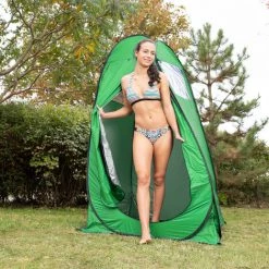 Relaxdays Tente De Douche Camping, Pop Up, Cabine D’essayage, Jardin & Outdoor, Portable, 200 X 120 X 120 Cm, Vert -Tente de réception Soldes 52204157 4