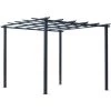 Outsunny Pergola Autoportante Style Contemporain - Toit Terrasse à Décorer - Dim. 3L X 3l X 2,3H M - Métal époxy Anticorrosion Noir - Noir -Tente de réception Soldes 52476557 1