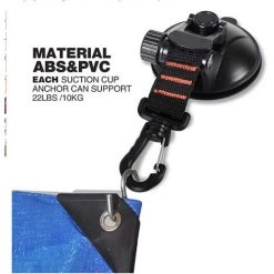 ZHUOXUAN Lot De 4 Ventouses D'ancrage Solides Pour Voiture Avec Crochet De Fixation Pour Auvent Latéral De Voiture, Bateau, Camping, Bâche, Tentes, Bagages, Bâches -Tente de réception Soldes 52488268 2