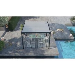 CONCEPT-USINE Pergola Bioclimatique 3x3 M MILOS - Gris -Tente de réception Soldes 52578683 3