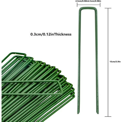 ECHOO Piquets De Jardin Piquet De Fixation Tente Piquets De Sol Cheville De Jardin Agrafes De Jardinage Pour Fixer Toile De Paillage Clôture De Jardin Barrière Contre Filets Camping Gazon Artificiel,20pièce 4 ECHOO Piquets De Jardin Piquet De Fixation Tente Piquets De Sol Cheville De Jardin Agrafes De Jardinage Pour Fixer Toile De Paillage Clôture De Jardin Barrière Contre Filets Camping Gazon Artificiel,20pièce - Image 2