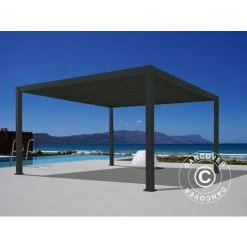 DANCOVER Pergola Bioclimatique Mirador, 3,6x3,6m, Gris Anthracite - Gris Anthracite