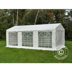 DANCOVER Tente De Réception PLUS 4x6m PE, Blanc - Blanc