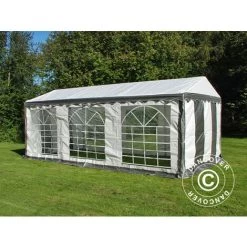 DANCOVER Tente De Réception PLUS 4x6m PE, Gris/Blanc - Blanc / Gris 10 DANCOVER Tente De Réception PLUS 4x6m PE, Gris/Blanc - Blanc / Gris -Tente de réception Soldes 52664750 4