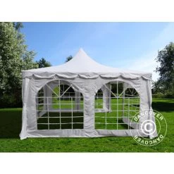 DANCOVER Tente De Réception Pagoda 4x4m, Blanc - Blanc 10 DANCOVER Tente De Réception Pagoda 4x4m, Blanc - Blanc -Tente de réception Soldes 52664779 4