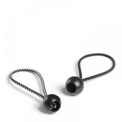 DONTODENT 20 Tendeur Elastique Caoutchouc Professionnel Avec Boule (noir *10 + Noir à Pois Blancs*10 ) 150 Mm Pour Tentes, Bâches, Affiches