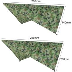 Kartokner Camping Bâche Anti-Pluie Rain Tarp Imperméable Tarp Rain Fly Toile De Tente Avec Sac De Rangement Pour Extérieur Camping Randonnée -Tente de réception Soldes 52827328 2