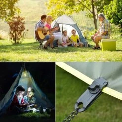 KARTOKNER 12 Pèces Clips De Bâche Sécurise, Clips De Tente En Plastique Multifonctions Pour Activités Camping Canopy - Noir -Tente de réception Soldes 52827397 3