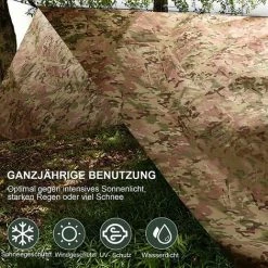 Kartokner Tarp Camouflage Anti-Pluie Camping Rain Tente Bâche Portable Ripstop Légèr Imperméable à L'eau Pour Randonnée, Pêche,Pique-Nique, Abri -avec Accessoires Et Sac De Transport 11 Kartokner Tarp Camouflage Anti-Pluie Camping Rain Tente Bâche Portable Ripstop Légèr Imperméable à L'eau Pour Randonnée, Pêche,Pique-Nique, Abri -avec Accessoires Et Sac De Transport -Tente de réception Soldes 52827398 5