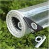 Kartokner Bâche Transparente Imperméable, Bâche Durable Résistante Aux Intempéries Avec Oeillets, Auvents Pliables En PVC De 0.35mm Pour Jardins, Serre, Plantes, Bâche De Toit,Clear,1x1M
