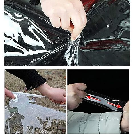 Kartokner Bâche Transparente Imperméable, Bâche Durable Résistante Aux Intempéries Avec Oeillets, Auvents Pliables En PVC De 0.35mm Pour Jardins, Serre, Plantes, Bâche De Toit,Clear,1x1M 5 Kartokner Bâche Transparente Imperméable, Bâche Durable Résistante Aux Intempéries Avec Oeillets, Auvents Pliables En PVC De 0.35mm Pour Jardins, Serre, Plantes, Bâche De Toit,Clear,1x1M – Image 3