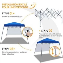 Yaheetech Tonnelle De Jardin Avec Paroi Latérale 3 X 3 M Tente Barnum Pavillon Pliant Imperméable Protection UV 50+ Avec Sacs De Sable Et Transport Pour Camping Fêtes Festivals Voyages Blanc 9 Yaheetech Tonnelle De Jardin Avec Paroi Latérale 3 X 3 M Tente Barnum Pavillon Pliant Imperméable Protection UV 50+ Avec Sacs De Sable Et Transport Pour Camping Fêtes Festivals Voyages Blanc -Tente de réception Soldes 53056548 3