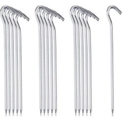 Piquets De Tente En Aluminium,Triomphe16 Pièces Clous De Tente De Camping Aluminium, Camping Piquet De Tente Aluminium,IdéAl Pour Le Jardinage, Le Camping, La PêChe Et Les Tentes