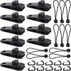 TINOR Clip De Bâche Tente, 30 Pièces Pince Bâche, Clips De Tente, Clips De Bâche Résistants, Tarp Clip Auvents, Clips De Tente De Bouche De Crocodile Pour Tentes, BâChes, Auvents, Caravanes (30pcs)