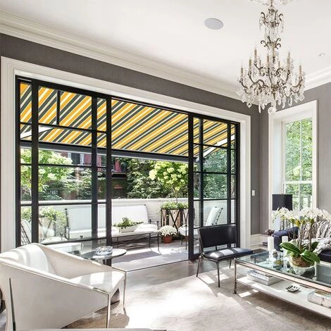 SUNNY INCH ® Store Banne Extérieur Coffre Intégral Motorisé Et Manuel Pour Terrasse - Gris Jaune - Longueur 2.5 M Et Largeur 2 M - Gris Jaune 3 SUNNY INCH ® Store Banne Extérieur Coffre Intégral Motorisé Et Manuel Pour Terrasse - Gris Jaune - Longueur 2.5 M Et Largeur 2 M - Gris Jaune