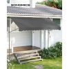 SONGMICS Store Banne Manuel, Store Extérieur Terrasse, Réglable En Hauteur, Avec Manivelle, Protection Solaire, Pour Balcon, Terrasse, Jardin, 300 X 130 Cm, Gris Anthracite GSA313G02 - Gris Anthracite -Tente de réception Soldes 53524110 1