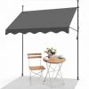VOUNOT Auvent Retractable Manuel Sans Percage 300cm Gris -Tente de réception Soldes 53565136 1