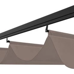 IDMARKET Pergola Adossée ALIA 3x4 M Toit Rétractable Taupe -Tente de réception Soldes 53578470 3