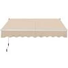 Yaheetech Auvent Fixer Au Mur Rétractable Réglable En Inclinaison 5°-35°, Store Banne Manuel Avec Manivelle, Résistant Aux UV Et à L'eau Pour Balcon, Terrasse, Fenêtre 250 X 200 Cm Beige -Tente de réception Soldes 53588090 1