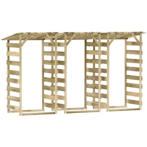 VidaXL Pergolas Avec Toits 3 Pcs 100x90x200 Cm Bois De Pin Imprégné - Brun 4 VidaXL Pergolas Avec Toits 3 Pcs 100x90x200 Cm Bois De Pin Imprégné - Brun - Image 2