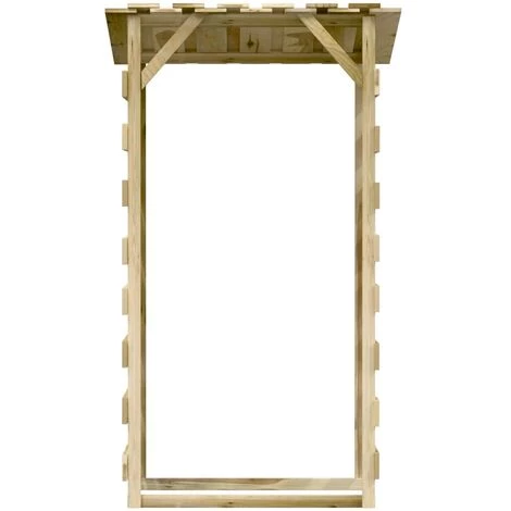VidaXL Pergolas Avec Toits 3 Pcs 100x90x200 Cm Bois De Pin Imprégné - Brun 6 VidaXL Pergolas Avec Toits 3 Pcs 100x90x200 Cm Bois De Pin Imprégné - Brun - Image 4