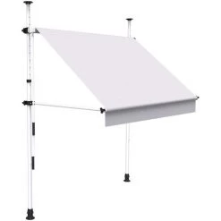 SUNNY INCH ® Store à Projection Autoportant Sans Perçage - 250 X 150 Cm - Terrasse Ou Balcon - Écru - Écru