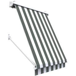 SUNNY INCH ® Store De Fenêtre à Projection Avec Coffre - 100 X 70 Cm - Blanc Gris - Blanc Gris -Tente de réception Soldes 53620907 4