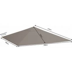 Quick-Star Toit De Remplacement Approprié Pour Les Pavillons Dans La Mesure De 3x3 Mètres Gris 8 Quick-Star Toit De Remplacement Approprié Pour Les Pavillons Dans La Mesure De 3x3 Mètres Gris -Tente de réception Soldes 53645934 2