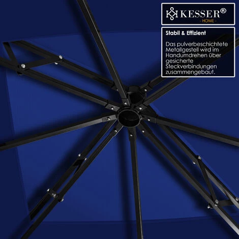 KESSER® - Pavillon 3 X 3 m Imperméable Protection UV 50+ Structure En Métal Tente De Réception Tente De Jardin De Luxe Pavillon De Jardin 9 m² Chapiteau, Bleu Marine 6 KESSER® - Pavillon 3 X 3 m Imperméable Protection UV 50+ Structure En Métal Tente De Réception Tente De Jardin De Luxe Pavillon De Jardin 9 m² Chapiteau, Bleu Marine – Image 4