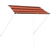 LITZEE Auvent Rétractable 250x150 Cm Orange Et Marron # -Tente de réception Soldes 53658780 1