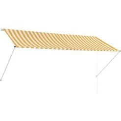 LITZEE Auvent Rétractable 300x150 Cm Jaune Et Blanc # 9 LITZEE Auvent Rétractable 300x150 Cm Jaune Et Blanc # -Tente de réception Soldes 53659144 3
