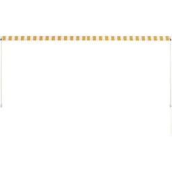 LITZEE Auvent Rétractable 300x150 Cm Jaune Et Blanc # 11 LITZEE Auvent Rétractable 300x150 Cm Jaune Et Blanc # -Tente de réception Soldes 53659144 5