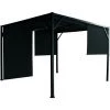 CAESAROO Pavillon Pergola 4x3 M En Métal Peint Noir Avec Auvents Latéraux | Metallo -Tente de réception Soldes 53766754 1