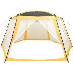 LANGRAY Tente De Piscine Tissu 660x580x250 Cm Jaune Maison & Jardin -Tente de réception Soldes 53826465 3