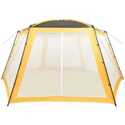 LANGRAY Tente De Piscine Tissu 660x580x250 Cm Jaune Maison & Jardin -Tente de réception Soldes 53826465 5