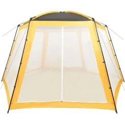 LANGRAY Tente De Piscine Tissu 500x433x250 Cm Jaune Maison & Jardin -Tente de réception Soldes 53826467 5