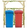 LANGRAY Pergola De Jardin Pour Poubelles Doubles Bois De Pin Imprégné Maison & Jardin