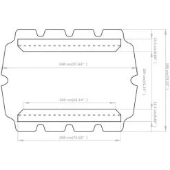 LANGRAY Toit De Rechange De Balançoire Blanc 188/168x110/145cm 270 G/m² Maison & Jardin -Tente de réception Soldes 53826808 4