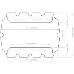 LANGRAY Toit De Rechange De Balançoire Vert 188/168x110/145 Cm Maison & Jardin -Tente de réception Soldes 53826815 4