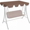 LANGRAY Toit De Rechange De Balançoire Marron 150/130x70/105cm 270 G/m² Maison & Jardin -Tente de réception Soldes 53826823 1