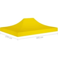 LANGRAY Toit De Tente De Réception 4x3 M Jaune 270 G/m² Maison & Jardin -Tente de réception Soldes 53826851 4