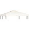 LANGRAY Recouvrement De Remplacement D'auvent 310 G/m² 3x3m Blanc Crème Maison & Jardin -Tente de réception Soldes 53826857 1