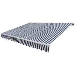 LANGRAY Auvent Pliable Manuel 300 Cm Bleu/blanc Maison & Jardin