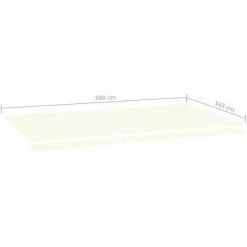 LANGRAY Tissu De Remplacement Pour Auvent Crème 6x3,5 M Maison & Jardin -Tente de réception Soldes 53828799 4