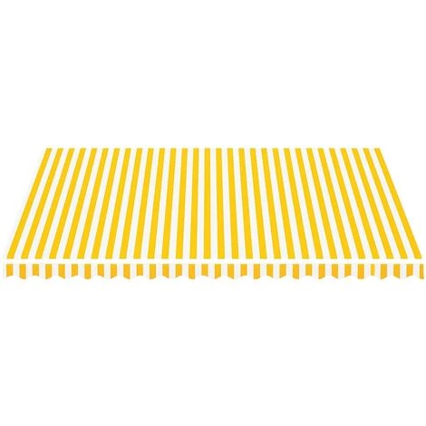 LANGRAY Tissu De Remplacement Pour Auvent Jaune Et Blanc 4,5x3,5 M Maison & Jardin 5 LANGRAY Tissu De Remplacement Pour Auvent Jaune Et Blanc 4,5x3,5 M Maison & Jardin - Image 3