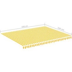 LANGRAY Tissu De Remplacement Pour Auvent Jaune Et Blanc 4,5x3,5 M Maison & Jardin 10 LANGRAY Tissu De Remplacement Pour Auvent Jaune Et Blanc 4,5x3,5 M Maison & Jardin -Tente de réception Soldes 53828806 4