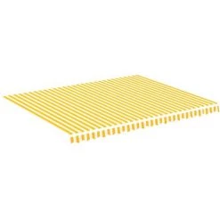 LANGRAY Tissu De Remplacement Pour Auvent Jaune Et Blanc 4,5x3,5 M Maison & Jardin 11 LANGRAY Tissu De Remplacement Pour Auvent Jaune Et Blanc 4,5x3,5 M Maison & Jardin -Tente de réception Soldes 53828806 5