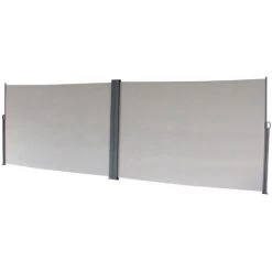 SVITA Double Store Latéral 600x180cm Pare-soleil Extensible Gris Clair Gris