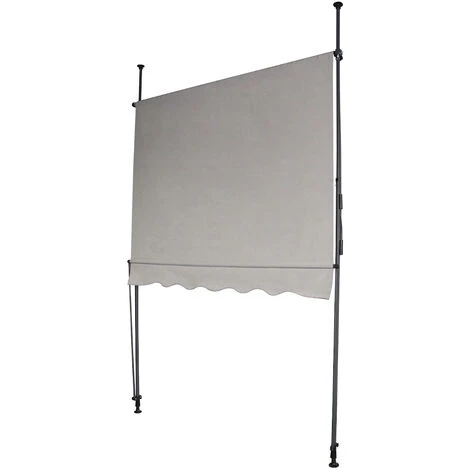 SVITA Store à Pince 200x120cm Store Balcon Protection Solaire Store Gris Clair Gris 6 SVITA Store à Pince 200x120cm Store Balcon Protection Solaire Store Gris Clair Gris - Image 4